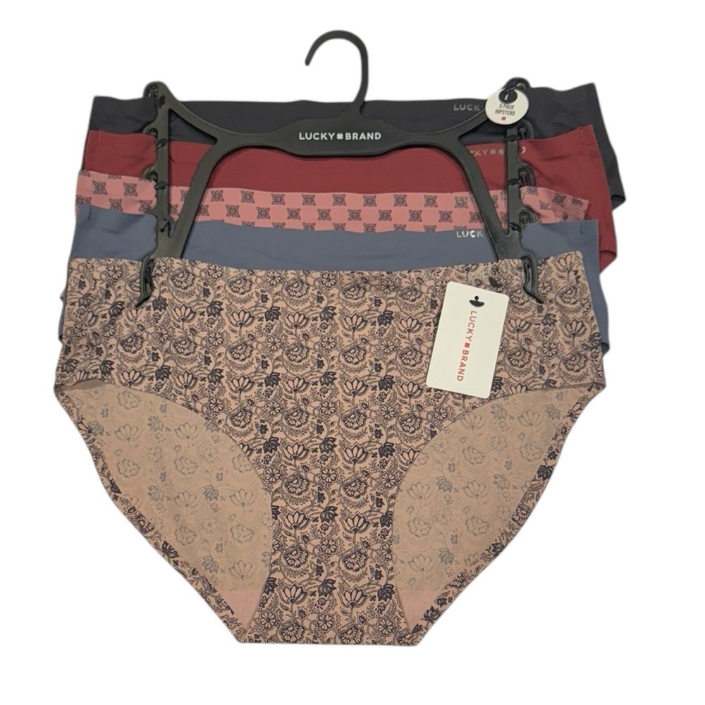 LUCKY BRAND 5 Pack Hipsters Soft Stretchy Panties Paisley NWT Large